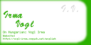irma vogl business card